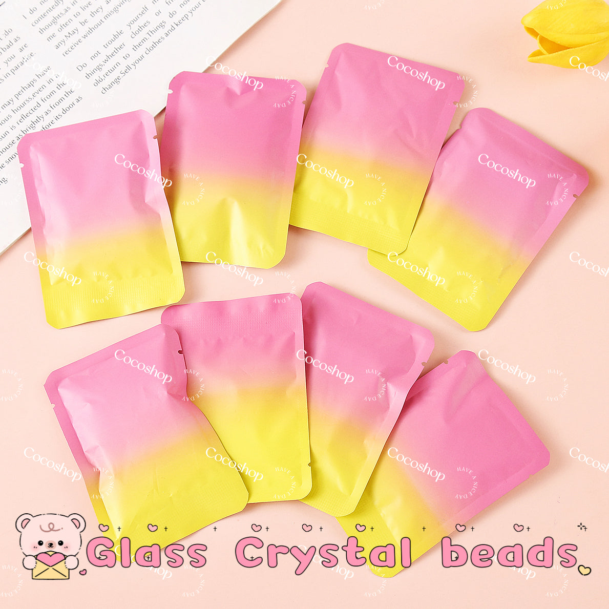Bling Glass Crystal Beads Lucky Bags -- Open in Live