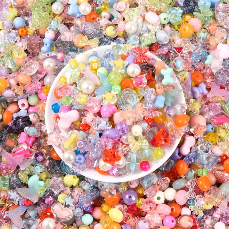 NEW! Acrylic Beads Lucky Bags - Open in Live - Big Hole for Pen Chain DIY