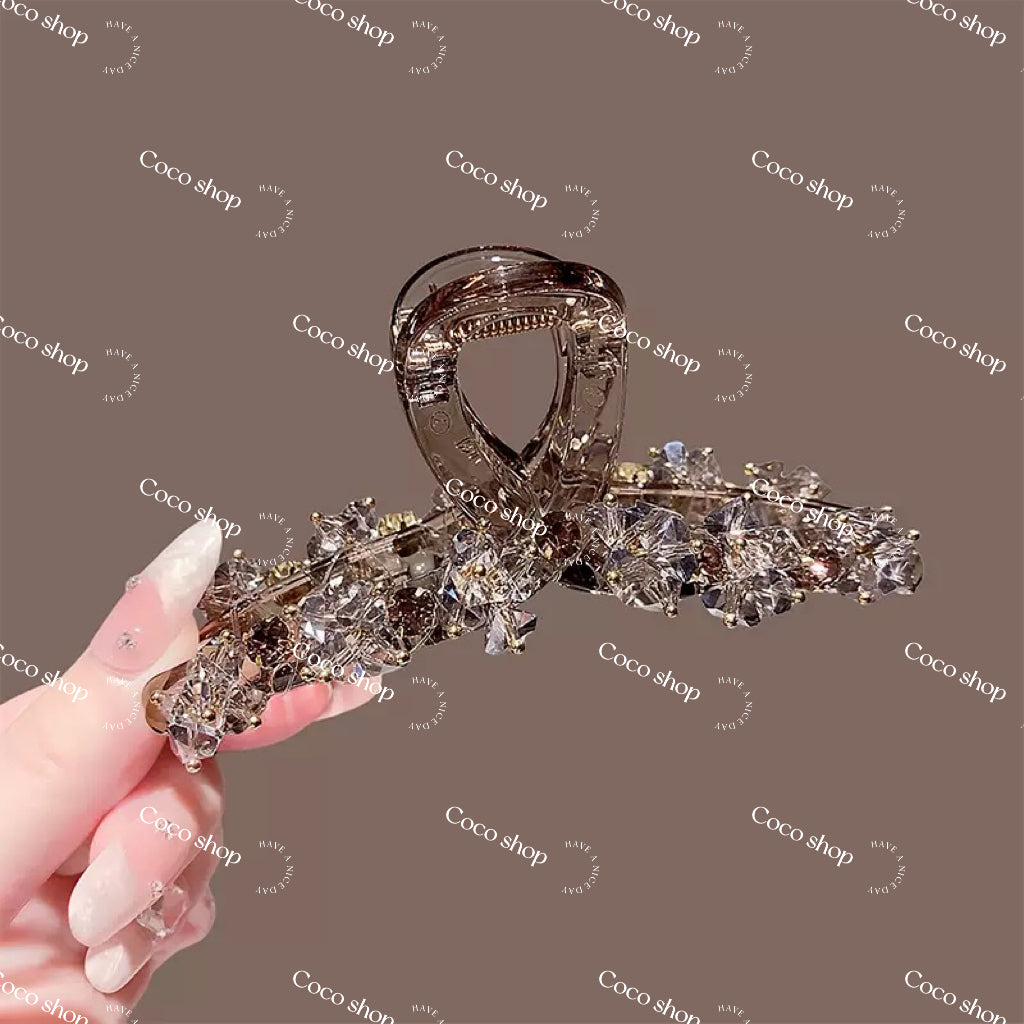 Handmade Crystal Glass Beads Headband Luxury Hair Clip