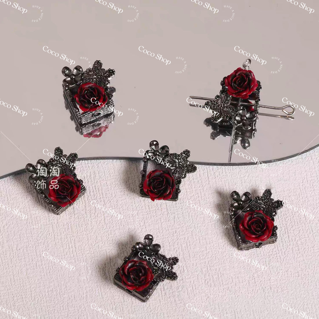 Black & Rose Gold Accessories