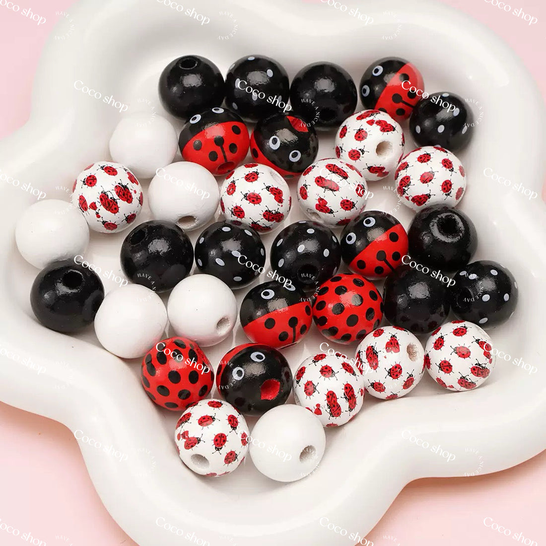 #Cocoshop02 Wooden  Beads  Mix  -- Buy 2 Get 1 Free