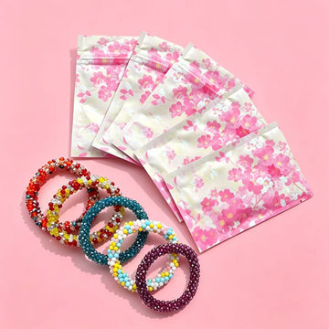 #Open in POST--- Crystal Glass Bracelet /Hair Tie Hand-woven Sparkly Elastic Band
