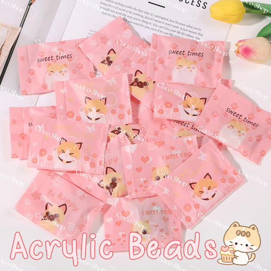 NEW! Acrylic Beads Lucky Bags - Open in Live - Big Hole for Pen Chain DIY